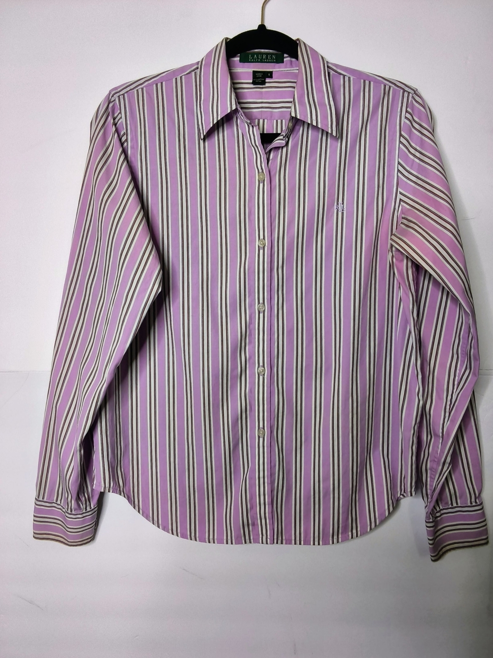 Classic Ralph Lauren Purple Striped Dress Shirt
